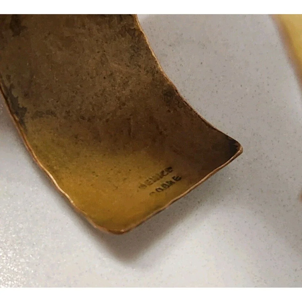 1970s Mexico Cobre Hammered Copper Cuff Bracelet 1